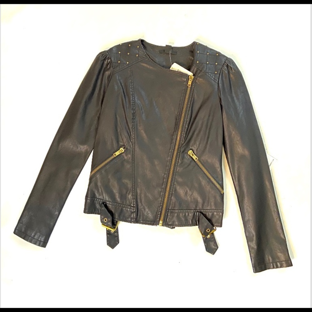 Forever 21 fux leather black motorcycle jacket